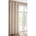 Zasłona beżowa zdobiona pomponami z szyfonu 135x250 przelotka - AURELIA - Eva Minge