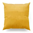 Poszewka szyta ENYA żółta z miękkiej półmatowej tkaniny welwetowej
