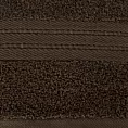 Ręcznik do rąk 30x50 cm bawełniany kolor brązowy z żakardową bordiurą 500 g/m2 KAYA
