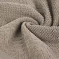 Ręcznik do rąk 30x50 cm bawełniany kolor beżowy o ryżowej strukturze z welwetową bordiurą 500 g/m2 LOREN