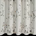 Zasłona welwetowa kremowo, szampańska z nadrukiem kwiatu jabłoni 140x270 cm taśma - SELENA