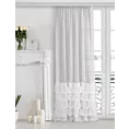 Firana biała z tkaniny aden z pięcioma falbanami 140x270 cm taśma CHARLOTTE 3