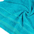 Ręcznik do rąk 30x50 cm bawełniany kolor turkusowy z ozdobnym stebnowaniem 500 g/m2 POLA