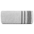 Ręcznik do rąk 30x50 cm bawełniany kolor srebrny z ozdobną bordiurą 500 g/m2 MERY