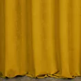 Zasłona szyta na taśmie 5 cm ADESSA żółta z miękkiej tkaniny o welurowej strukturze