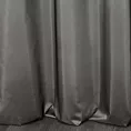 Zasłona szyta na taśmie 5 cm grafitowa z gładkiej tkaniny z delikatnym połyskiem