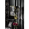 LIMITED COLlECTION zasłona PEONIA 1 z miękkiego welwetu z motywem płatków peoni PASJA CZERNI