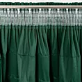 Zasłona welwetowa ciemnozielona zdobiona falbanami 140x270 cm taśma - AURA