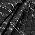 Narzuta czarno, srebrna 170x210 cm zdobiona przecieranym wzorem i pikowana metodą hot press BLINK 1 Design 91