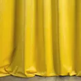 Zasłona szyta na flexach ENYA żółta z miękkiej półmatowej tkaniny welwetowej