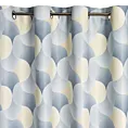 Zasłona szaro, żółta dimout z geometrycznym wzorem 140x250 cm przelotka - ASETA