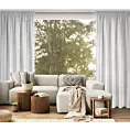 Zasłona srebrna w stylu eko 140x270 taśma - ERIS
