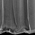 Firana srebrna z tkaniny w prążki przeplatane błyszczącą nicią 140x250 cm przelotka NOELIA