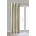 Komplet 2 szt. zasłon kremowych z welwetowej tkaniny 140x250 cm przelotki - DARLA