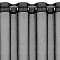Firana czarna z etaminy zdobiona w dolnej części falbanami 140x250 cm przelotka DANI