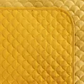 Narzuta welwetowa musztardowa 170x210 cm pikowana metodą hot press z motywem rybiej łuski ARIEL Eurofirany Classic