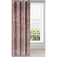 Zasłona pudrowo różowa z ekskluzywnego aksamitnego welwetu 290 g/m2 140x250 cm 10 szt. przelotek - VILLA