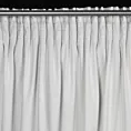 Zasłona welwetowa biało, srebrzysta zdobiona przecieranym wzorem 140x270 cm taśma - RENIA