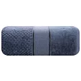 Ręcznik kąpielowy 90x150 cm bawełniany kolor granatowy z welwetową bordiurą 500 g/m2 JESSI