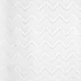Pościel 160x200 cm z wiskozy bambusowej kolor biały zdobiona żakardowym geometrycznym wzorem BAMBO