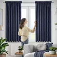 Zasłona granatowa z tkaniny welurowej 140x180 cm taśma - Dora
