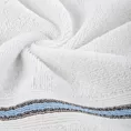 Ręcznik do rąk 30x50 cm bawełniany kolor biały w kontrastujące pasy 500 g/m2 TRIS