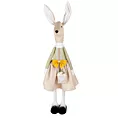 Duża stojąca figurka wielkanocna ZAJĄC w uroczym ubranku