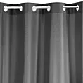 Zasłona grafitowa z matowej gładkiej tkaniny 140x250 cm przelotka - RITA