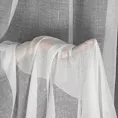 Tkanina firanowa, matowa  o naturalnym splocie wykończona obciążnikiem