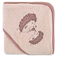 Ręcznik kąpielowy dziecięcy 100x100 cm bawełniany kolor różowy 350g/m2 z kapturem BABY 68