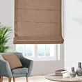 Roleta rzymska jasnobrązowa z miękkiej w dotyku tkaniny szenilowej