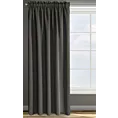 Zasłona grafitowa z gładkiej tkaniny zaciemniającej typu - BLACKOUT 135x270 cm taśma - PARISA - Design 91