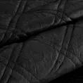Narzuta welwetowa czarna 200x220 cm pikowana metodą hot press wzór geometryczny LUIZ 8 Design 91