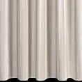 Zasłona szyta na taśmie 5 cm kremowo beżowa z tkaniny o naturalnym splocie z nadrukowanym wzorem w pasy