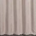 Zasłona szyta na taśmie 5 cm ciemnobeżowa z miękkiej matowej tkaniny szenilowej o naturalnym splocie