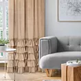 Zasłona welwetowa ciemnobeżowa zdobiona falbanami 140x250 cm taśma - CHARLOTTE