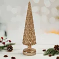 Figurka świąteczna szklana CHOINKA ze światełkami LED