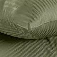 Pościel 220x200 cm satyna bawełniana kolor oliwkowy w drobne prążki VERA