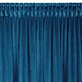 Zasłona welwetowa granatowa zdobiona falbanami 140x250 cm taśma - CHARLOTTE