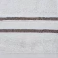 Ręcznik do rąk 30x50 cm bawełniany kolor biały w kontrastujące pasy 500 g/m2 DINA