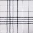 Ściereczka kuchenna 50x70 cm bawełniana kolor biały ,stalowy zdobiona kratką 200 g/m2 CHECK