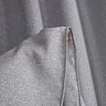 Firana szyta na przelotkach popielata z półmatowej etaminy z efektem melanżu, wykończona obciążnikiem