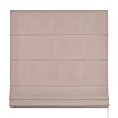 Roleta rzymska STYLE pudrowo różowa o naturalnym charakterze, z widocznym, ozdobnym splotem
