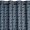 Zasłona grafitowo, szara ze srebrnym wzorem z matowej tkaniny 140x250 cm przelotka - JULIET - Design 91
