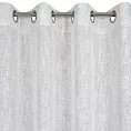 Zasłona biało, srebrna z widocznym splotem 140x250 cm przelotka - AGNES