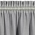 Zasłona srebrna z dodatkiem lnu i efektem deszczyku 140x300 cm taśma - JUDYTA