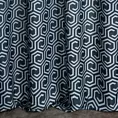 Zasłona grafitowo, szara ze srebrnym wzorem z matowej tkaniny 140x250 cm przelotka - JULIET - Design 91