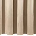 Zasłona ciemnobeżowa zdobiona falbanami z welwetu 140x250 cm przelotka AURA
