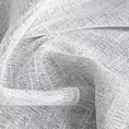 Zasłona biało, srebrna z widocznym splotem 140x250 cm przelotka - AGNES