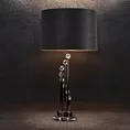 Lampa stołowa do pokoju czarna ISLA zdobiona kryształkami
